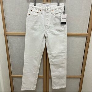 RE/DONE 70s Stovepipe White Jeans Size 23